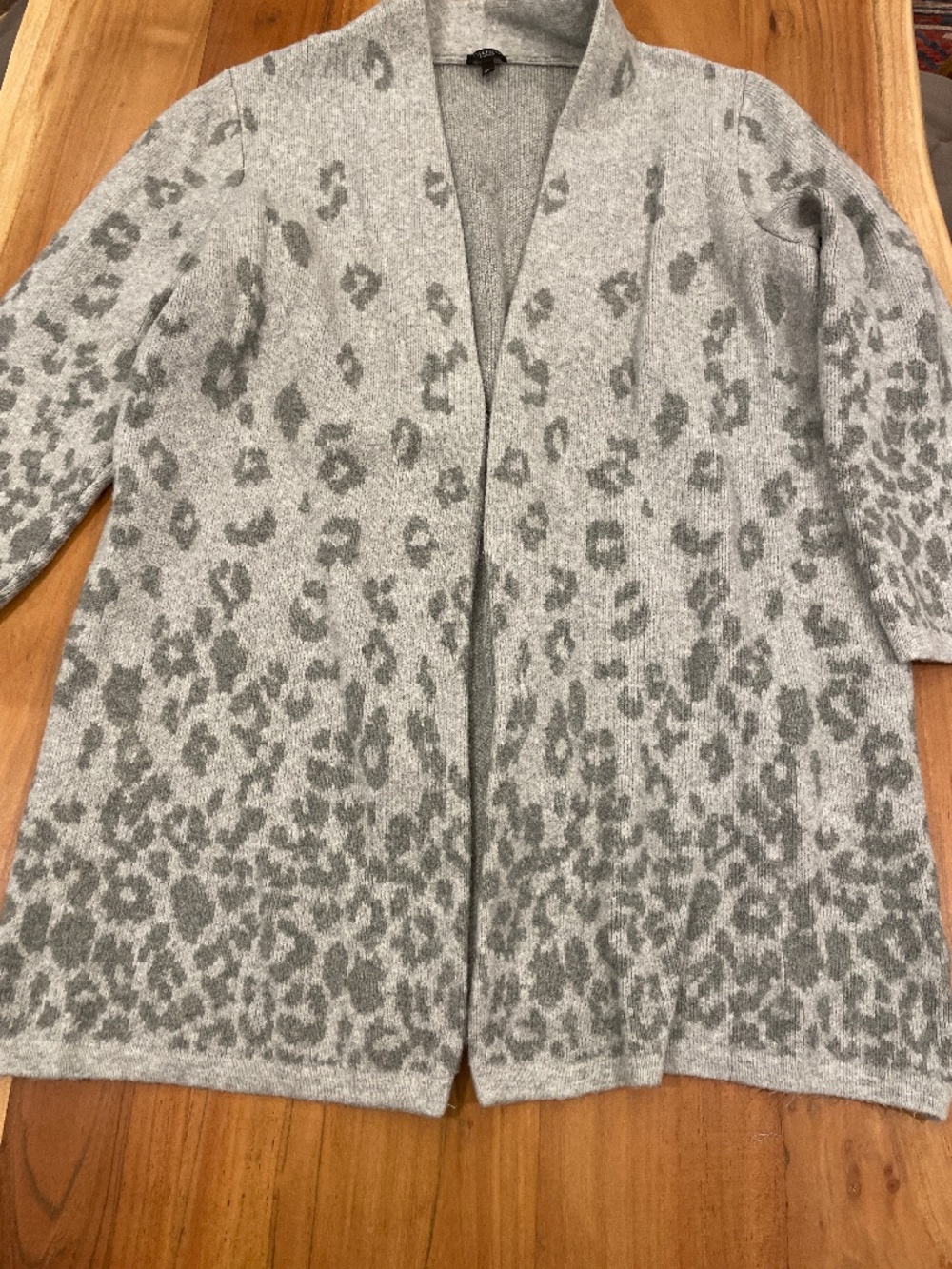 Talbots women’s long cardigan animal print